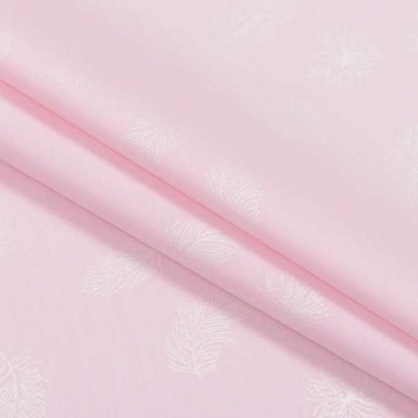 Тик наперниковый розовый в перья, ш.220