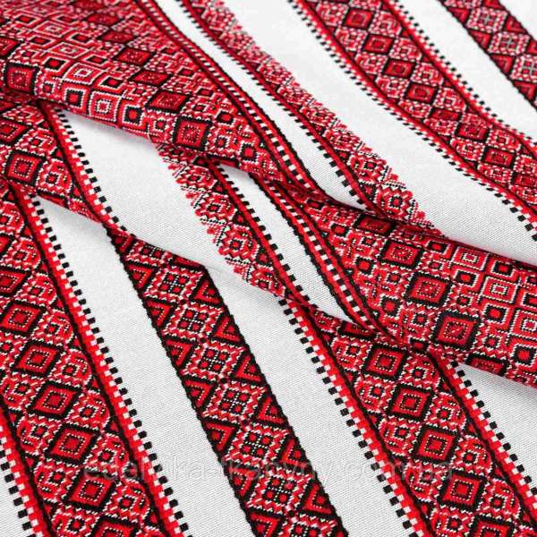 Тканина з українським орнаментом Анастасія-5, ш.150