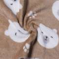 Велсофт двухсторонний мишки, лапки белые, бежевый, ш.185