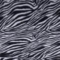 Велсофт двухсторонний в черно-белую полоску зебра, ш.190