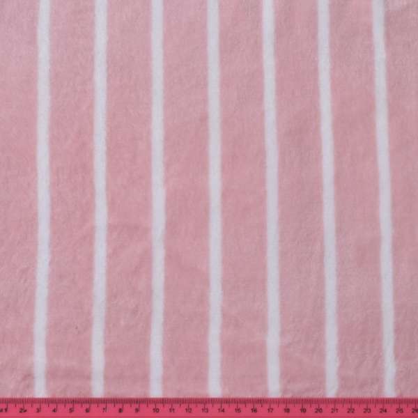 Велсофт двосторонній рожевий світлий, біла смужка, ш.190