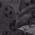 Велсофт двухсторонний серый, серые футбольные мячи, ш.180