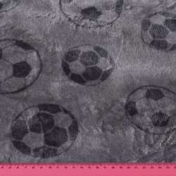 Велсофт двосторонній сірий темний, сірі футбольні м'ячи, ш.180
