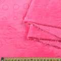 Велсофт двухсторонний с тиснением бантики розовый яркий, ш.200