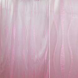 Органза жакардова тюль смуги кучеряве, рожева, ш.275