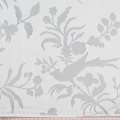 Батист гардинный деворе цветы, птицы, белый, ш.295