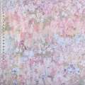 Льон гардинний поле квітів, рожево-зелено-бежевий, ш.270