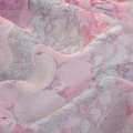Льон гардинний тюльпани, метелики, рожево-бірюзово-бузкові, ш.280