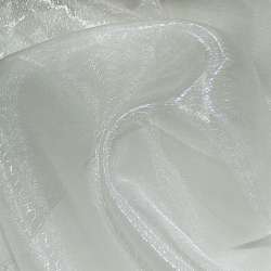 Кристалл органза гардинная ромбы, хамелеон белая, ш.270