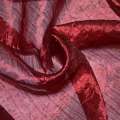 Органза жатая тюль с нитью шелковой густой, бордовая, ш. 275