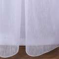 Тюль сетка лен Katya белый с утяжелителем ш.300