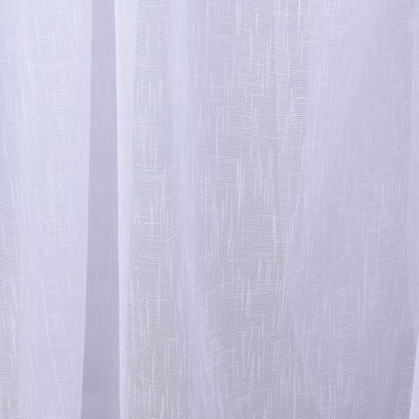 Тюль сетка лен Katya белый с утяжелителем ш.300