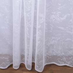 Тюль жаккард брызги белый, ш.300