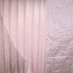 Органза жатая тюль с нитью шелковой густой, розовая,  ш 275