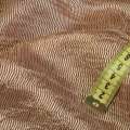 Органза жатая тюль с нитью шелковой густой, терракотово-сливочная, ш.285