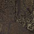 Жаккард двухсторонний завитки густые модерн коричневый темный, ш.280