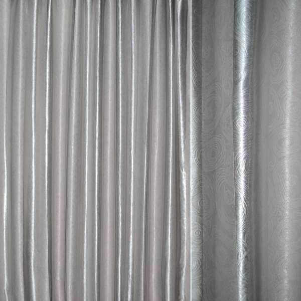Софт атлас блекаут смуги тиснення кола сріблясто-сірий, ш.280