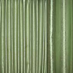 Атлас блэкаут тиснение мелкий испанский дворик зеленый светлый, ш.275