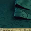 Жаккард скатертный завитки зеленый темный, ш.320