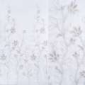 Вуаль тюль шифон вишивка гілочка сіра односторонній купон, (СТ 1700) біла з обважнювачем, ш.300