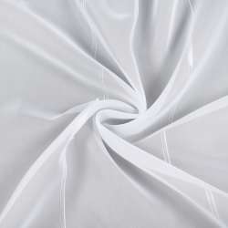 Вуаль тюль смуги подвійні ниткові, штрихи білі, біла з обважнювачем, ш.260