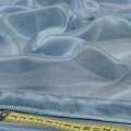 Мікросітка тюль з відливом білим сіро-блакитна з обважнювачем, ш.300