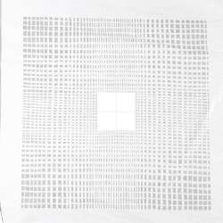 Деворе для штор прямоугольники мелкие прозрачные, квадраты белые на белом фоне, ш.140