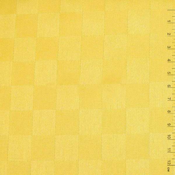 Скатертная ткань шахматка желтая яркая, ш.140