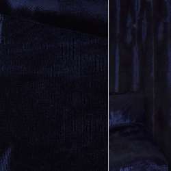 Велюр з віскозою меблевий синій чорнильний темний, ш.140