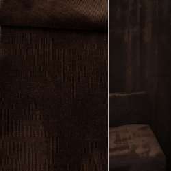 Велюр с вискозой мебельный коричневый темный, ш.140