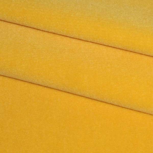 Велюр с шерстью мебельный желтый, ш.140