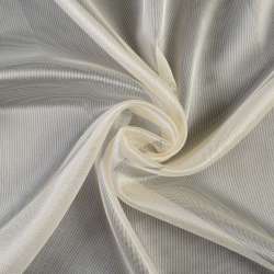 Микросетка тюль с отливом белым кремовая с утяжелителем (2 сорт), ш.300