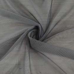 Микросетка тюль металлик серая темная с утяжелителем (2 сорт), ш.300