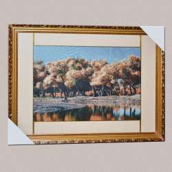 Картина гобелен под стеклом 58х78см (гобелен 36х54) деревья