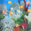 Картина аквариум с подсветкой 60х70 см кораллы белые