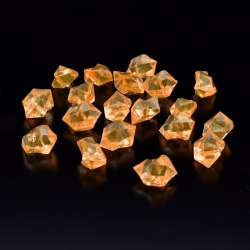 Кристаллы акрил 1,5x1,5x2,5 см оранжевые светлые упаковка 180 шт