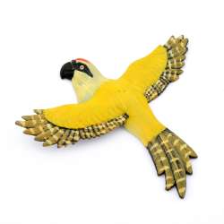 Магнит на холодильник Попугай 13х11см желтый с пестрыми крыльями