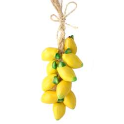 Підвіска зв'язка декоративна 33 см лимони керамічні 7 см