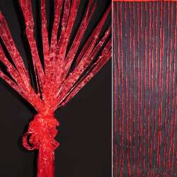 Штора декоративна з капронової тасьми 80х175 см червона