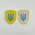 Термоаппликация Украина шеврон тризуб желтый 80х60мм
