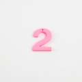 Пришивной декор цифра 2 розовая, 25мм