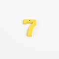 Пришивной декор цифра 7 желтая, 25мм