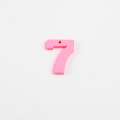 Пришивной декор цифра 7 розовая, 25мм