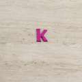 Пришивной декор буква K фиолетовая, 25мм