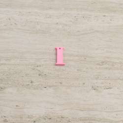 Пришивной декор буква I розовая, 25мм