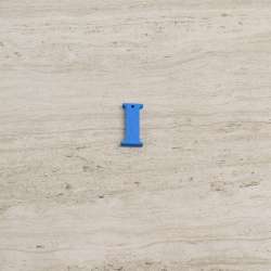 Пришивной декор буква I синяя, 25мм