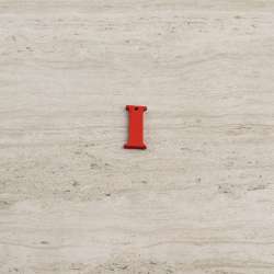 Пришивной декор буква I красная, 25мм