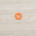 Пришивной декор буква O оранжевая, 25мм