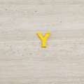 Пришивной декор буква Y желтая, 25мм