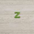 Пришивной декор буква Z зеленая, 25мм